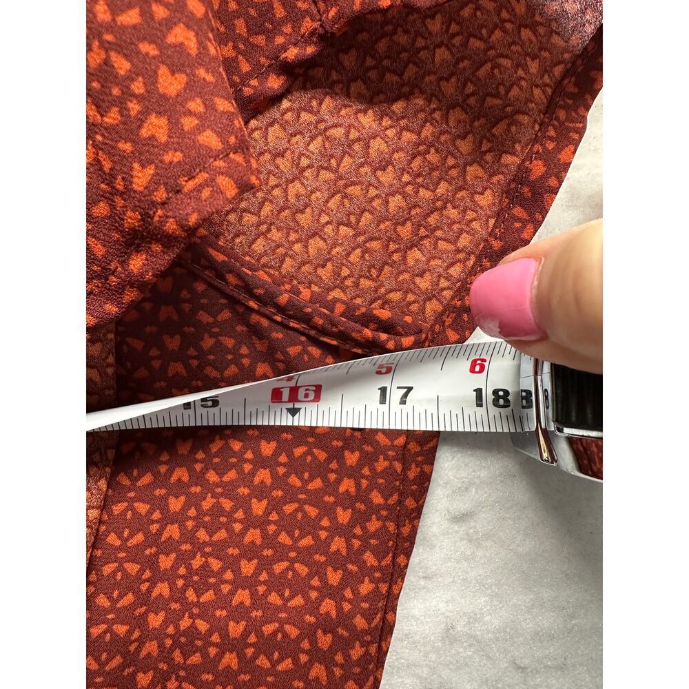 Rust Red Heart Print Flutter Sleeve Romper Lots O… - image 5